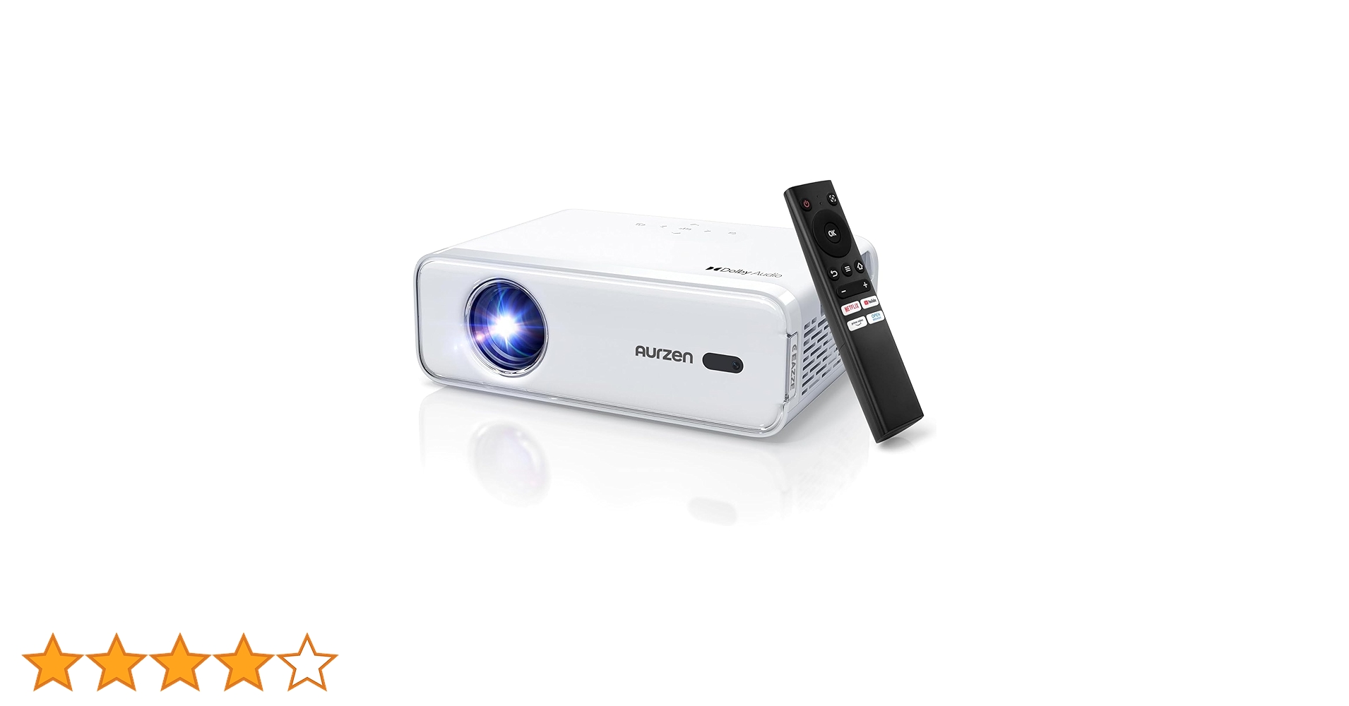 Aurzen D001プロジェクター 家庭用 小型オートフォーカス、 Aurzen【業界唯一公式Netflix/youtube/prime video